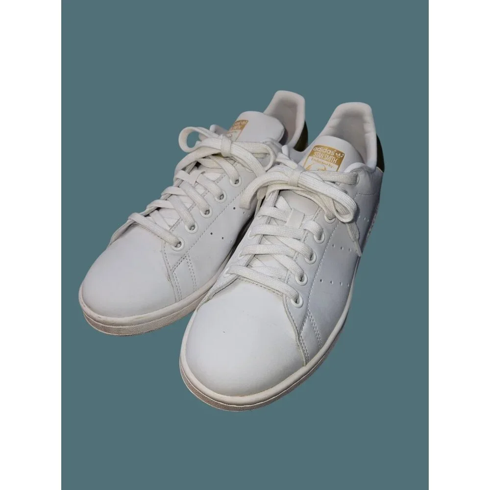 Adidas Stan Smith Primegreen White/Gold Tennis Sneakers Women Size 8.5 - Picture 2 of 11